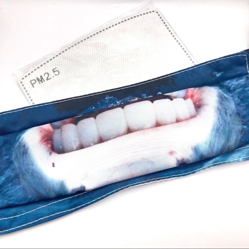 Funny shark face mask